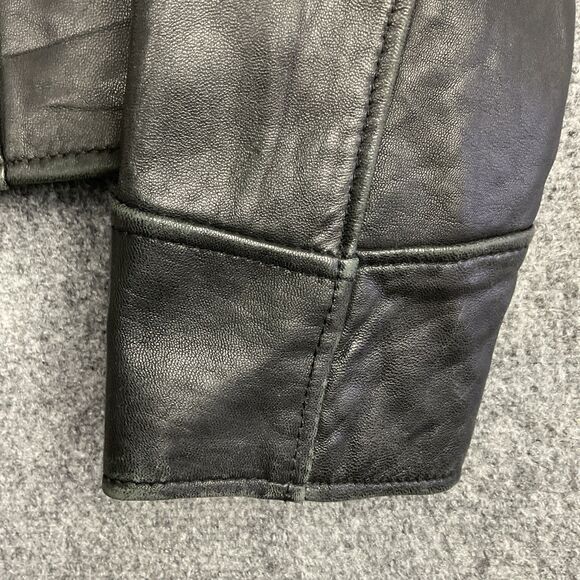 Valerie Stevens Jacket Womens Size 4 Black Lambskin Leather Refined Elegant - Picture 8 of 12